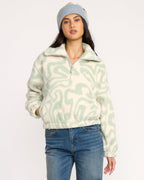 A/Div Barra Half Zip Sherpa Fleece - Green Haze