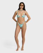 Salty Waves Reversible Mini Slide Triangle Bikini Top - Salt Crystal
