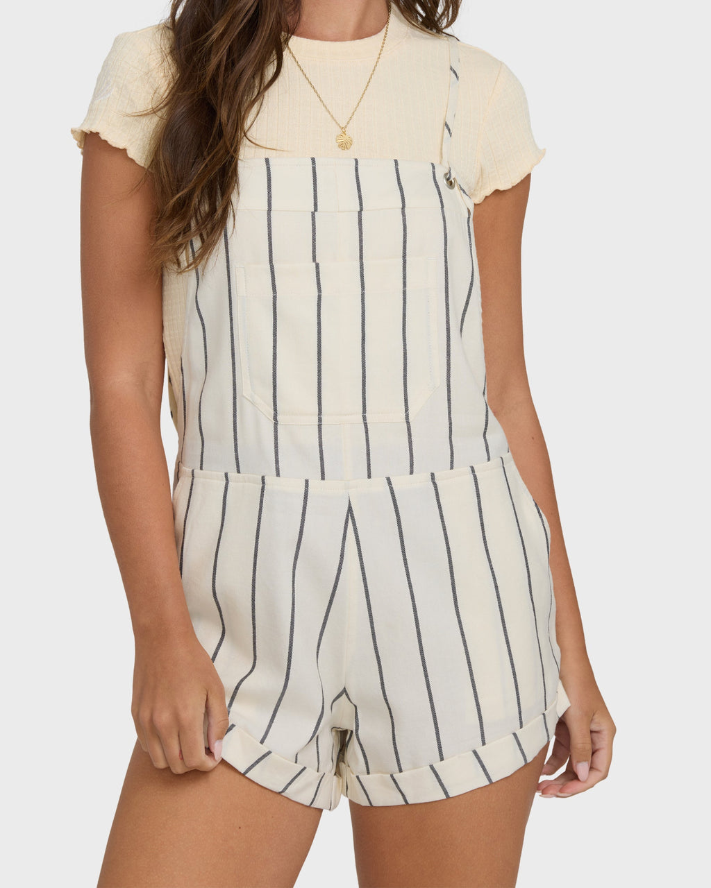 Wild Pursuit Overall Romper - White Cap