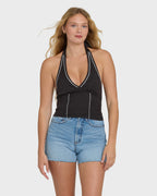 Sunny Sometimes Solid Tank Top - Black Sands