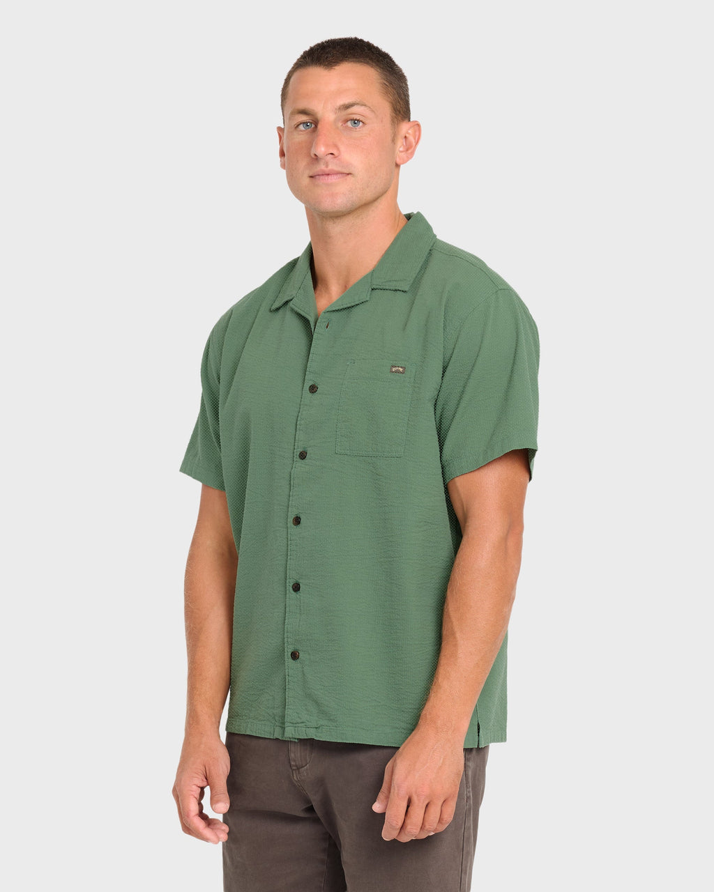 Victoria Vacay Short Sleeve Woven Shirt - Sea Spray