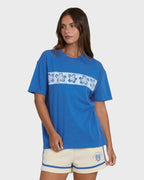 Somewhere Close Short Sleeve Knit T-Shirt - True Blue