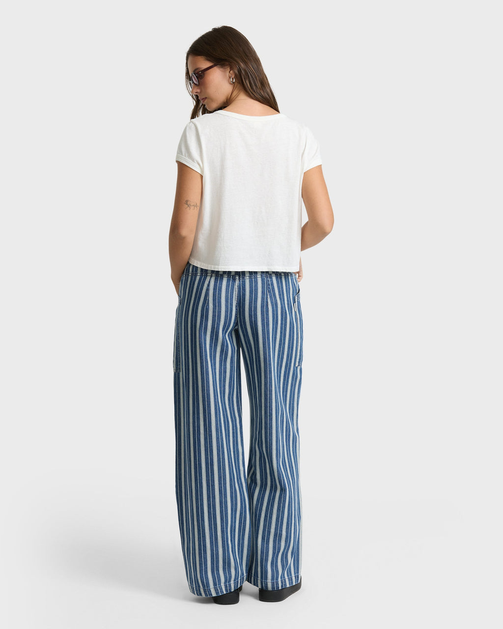Zonte Elastic Waist Saltwashed Denim Pants - Blue Smoke