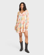 Sweet Dreamer Mini Dress - Orange Multi